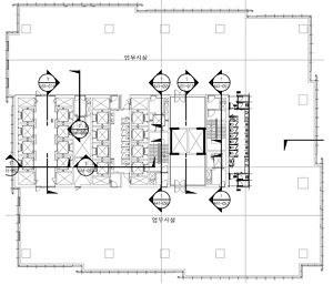 센터필드 사무실 평면도 이미지